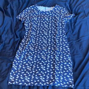 Old Navy Women’s Dress in Blue and White Pattern